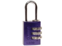 ABUS combination lock 145/20 purple - Luggage lock, locker lock and much more. - Aluminium padlock - individually adjustable combination code - ABUS security level 3