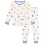 Petit Bateau Surfer Pyjamas I Bomull Marshmallow Multicolor | Vit | 5 years