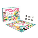 Winning Moves - Monopoly Squishmallows - 1 peluche CAM LE CHAT OFFERTE - Jeu de société - Jeu de Plateau - A partir de 8 ans - 2 à 6 joueursVersion française