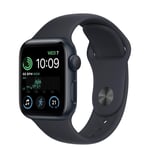 Apple Watch (Series SE) 2022 GPS 44 mm - Aluminium Noir - Bracelet sport Noir