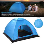 Camping Tent 3-4 Man Person Pop Up Tent Outdoor Family Hiking Festival Shelter