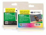 H301XL Black & Colour Jettec Remanufactured Ink Cartridges to replace HP301