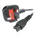 StarTech.com Cordon d'alimentation en trèfle BS1363 vers IEC 320 C5 1m pour PC portable - Câble secteur tripolaire GB vers C5 - M/F Noir - Câble d'alimentation - IEC 60320 C5 pour BS 1363 (M) -...