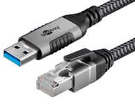 Goobay USB-A til RJ45 Cat 6 FTP Kabel - 7.5 m