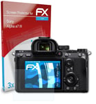 atFoliX 3x Screen Protection Film for Sony Alpha a7 III Screen Protector clear