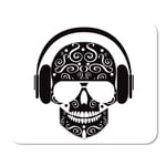 Skull Headphones Sunglasses Black Home School Game Player Computer Worker MouseMat Mouse Padch