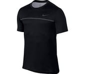 Nike Men Challenger Crew Shirt - Black/Gridiron/Black, L