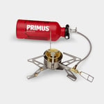 Primus Multifuelkök OmniFuel II, 3000 W + bränslepump multiverktyg vindskydd värmereflektor förvaringspåse bränsleflaska 600 ml, Power Fuel (1 liter)