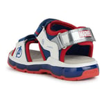 Geox J Sandal Android Boy, Blue and red, 11 UK Child
