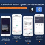 2-i-1 hopfällbart löpband med APP & fjärrkontroll, mobiltelefonhållare, LED-display och högtalare, vit