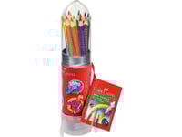 Faber-Castell 112457, Standard Penngrepp, Blå, Orange, Violett, Gul, Monokromatiskt, Ambidextrous, 15 Styck