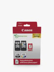 Canon PG-510/CL-511 Inkjet Printer Cartridge Multipack, Pack of 2, with GP-501 Glossy Photo Paper, 10 x 15cm, 50 Sheets