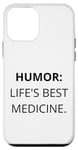 Coque pour iPhone 12 mini Humour : le meilleur médicament de la vie, les rires apportent de la joie