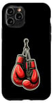 Coque pour iPhone 11 Pro Gants de boxe rouges suspendus à une lanière