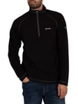 RegattaMontes Lightweight Half Zip Mini Stripe Sweatshirt - Black