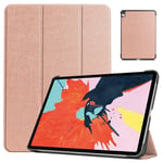 EIDERWOOD iPad Air 10.9-11&quot; (2024-2020) Tri-fold Skinn Flip Deksel med Stylus Pen Holder - Rose Gold