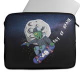 Alien Skateboarding in Space Laptop Tablet Sleeve Case Protective cover bag for Notebook, MacBook Air Pro, HP, Lenovo Microsoft, Dell Universal 9 10 11 12 13 13.3 14 15 15.6 Inch (12-13 Inch)