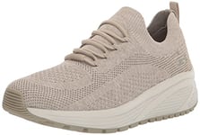 Skechers Women's Bobs Sport Squad Chaos Slip-Ins Taupe Low Top Sneaker Shoes 10