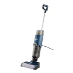 Shark HydroVac Corded Hard Floor Cleaner with Antimicrobial Brush-Roll, Odour-Neutralising Multi-Surface Solution & 7.6m Cord, Self-Cleaning, Vacuums & Mops Wet & Dry Messes, Navy Blue WD110UK