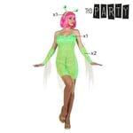 Kostume til voksne Grøn Sexet alien 4 stk M/L