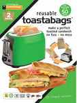 Toaster Bags 2 Pack Toastie Sandwich Toast Bags Pockets No Fuss Or Mess Reusable