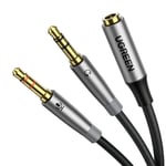 UGREEN 3,5 mm AUX Splitter ljuddelarkabel 1x hona till 2x hane