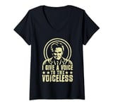 Womens I give a Voice to the Voiceless Coroner V-Neck T-Shirt