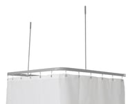 Van Der P Profil2001 duschdraperistång, 90x90x90 cm, silver