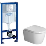 Duravit Me by Starck vägghängt toalettpaket, utan spolkant, vit/krom