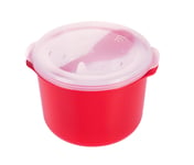 Red 'Plus Microwave Cookware' Includes Non Stick Paddle Rice Cooker