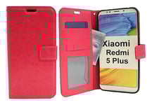 Crazy Horse Wallet Xiaomi Redmi 5 Plus (Hotpink)