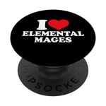 I Heart Elemental Mages, I Love Elemental Mages Custom PopSockets Swappable PopGrip