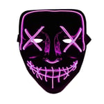 The Purge LED Neon Mask, Halloween - Rosa