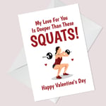 Funny Valentines Card For Husband Boyfriend A6 Card Funny Gym Lover Card