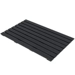Golvelement för soldusch WPC golvplatta för trädgårdsdusch 100 x 60 x 2,5 cm svart