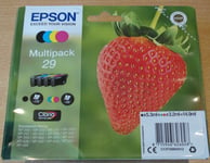 GENUINE EPSON 29 Multipack T2986 STRAWBERRY ink cartridges dated 2025 ORIGINAL