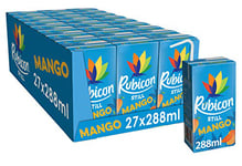 Rubicon Still Mango 27 Pack Juice Drink, Made with Handpicked Fruits for a Temptingly Intense Taste "Made of Different Stuff", Lunchbox Size Cartons - 27 x 288ml Cartons