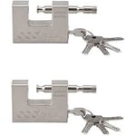 Allright 2-pack 104mm Hänglås, Tunga Containerlås, Hög Säkerhet Dörrlås med 10 Nycklar, Solid