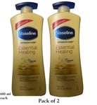 2 X Vaseline Intensive Care Essential Healing Body Lotion 600ml each (Pack of 2)
