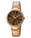 Ferre Milano FM1L084M0091 WoMens Dark Blue Mother of Pearl Dial Stainless Steel Watch - Rose Gold - One Size