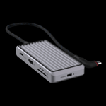 Unisynk 8 Port USB-C Hub V2 4K 60 HZ 100QW Grey