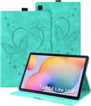 Auslbin Samsung Galaxy Tab S6 Lite 2020/2022 10.4" Tablet Case, PU Butterfly Emb
