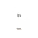 Zafferano - Lampe de table led Poldina Pro Micro Chrome Poli, rechargeable et dimmable