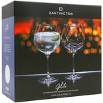 Dartington Crystal Gin & Tonic Glasses Glitz Copa 2 Pack 610ml Capacity Boxed
