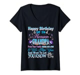 Womens Happy Heavenly Birthday My Grandpa, Memory Of My Grandpa V-Neck T-Shirt