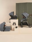 Silver Cross Travel Pack Wave Pushchair, Carrycot, Dream Car Seat with Base & Accessories Bundle
