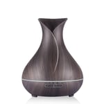 CJJ-DZ Mini Wood Grain Humidifier,Cool Mist Humidifier,Aromatherapy Oil Diffuser,Portable Aroma Diffuser 400 Ml,No Water Automatically Closed,humidifiers for bedroom (Color : Gray)