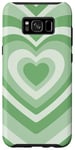 Coque pour Galaxy S8+ Cute Latte Lover Sage Green Coffee Heart Pastel Latte
