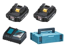 MAKITA POWERPACK 2X18V-2.0Ah BATTERIER/LADER/MAKPAC KOFFERT