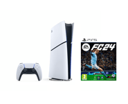 Pack PS5 Slim & EA Sports FC 24 - Console de Jeux Playstation 5 Slim (Digitale) 1 To, Blanc - Neuf
